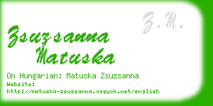 zsuzsanna matuska business card